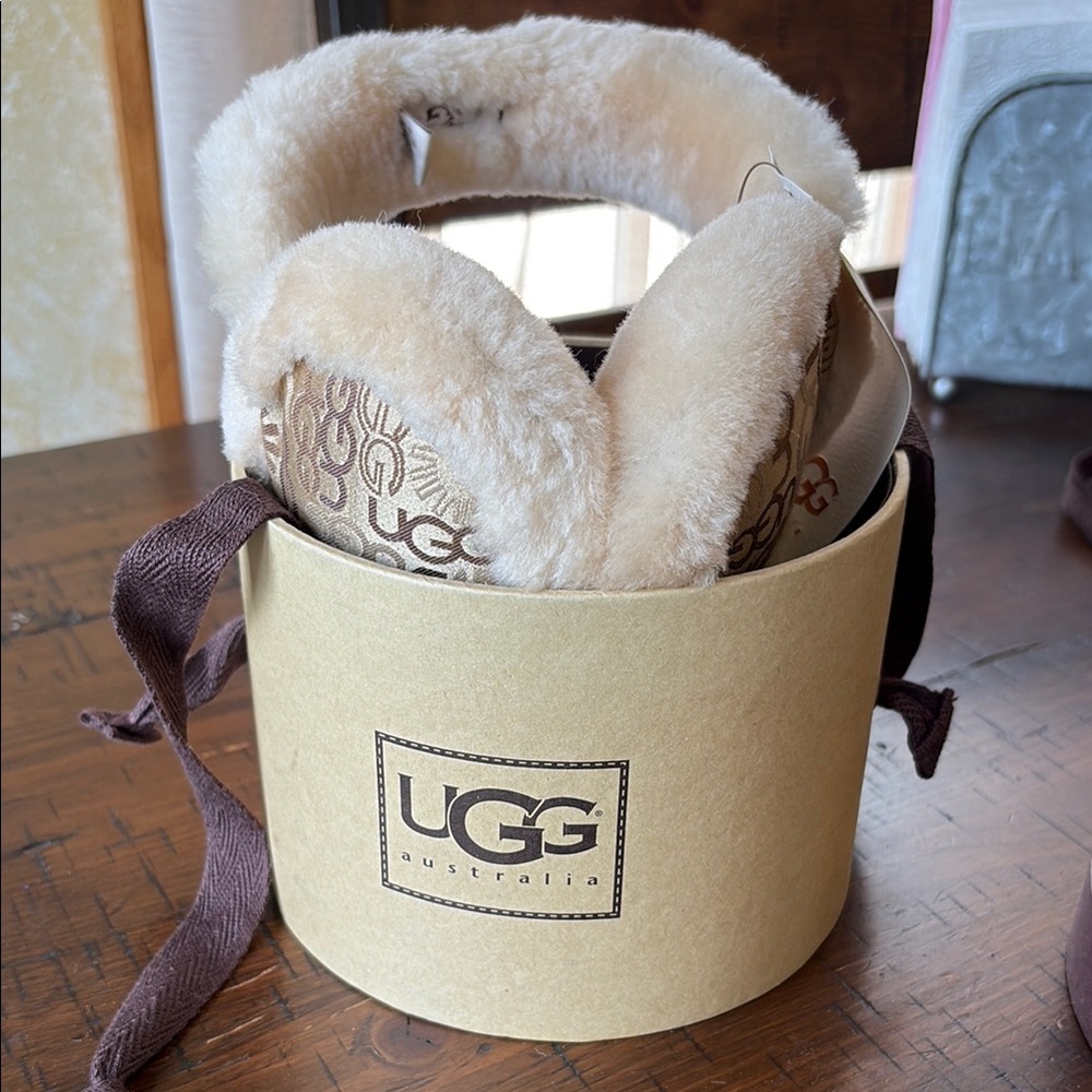 UGG Cream Shearling Earmuffs
